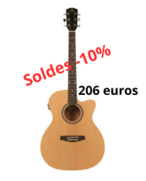 Guitare Folk Prodipe SA25CEQ Auditorium Pan Coup&eacute;