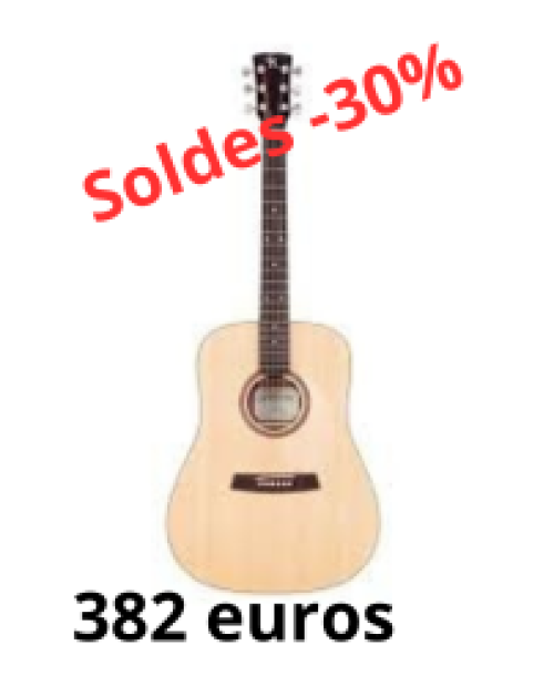 Guitare Folk Kremona M10, Table &eacute;pic&eacute;a massif