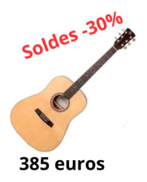 Guitare Folk Kremona M10C, table c&egrave;dre massif
