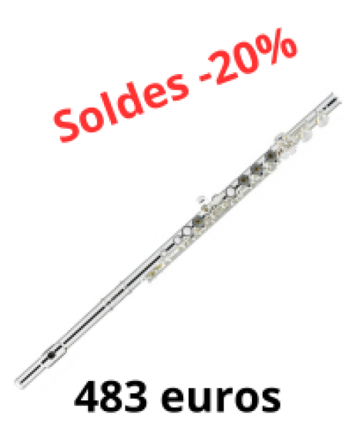 Fl&ucirc;te traversi&egrave;re Powell Sonare 101, Patte d'Ut, t&ecirc;te argent&eacute;e