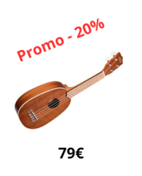 Ukul&eacute;l&eacute; Soprano Kala Acajou Pineapple KA-P